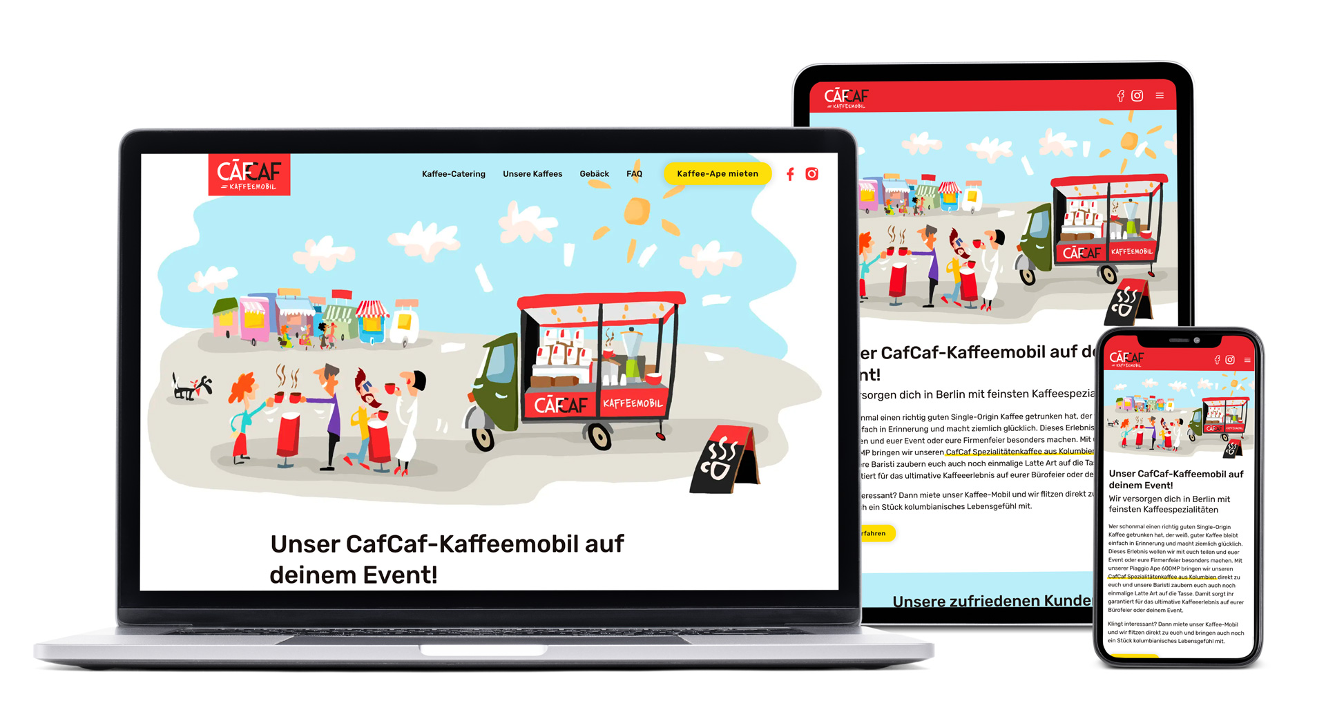 CafCaf Kaffeemobil Berlin Website